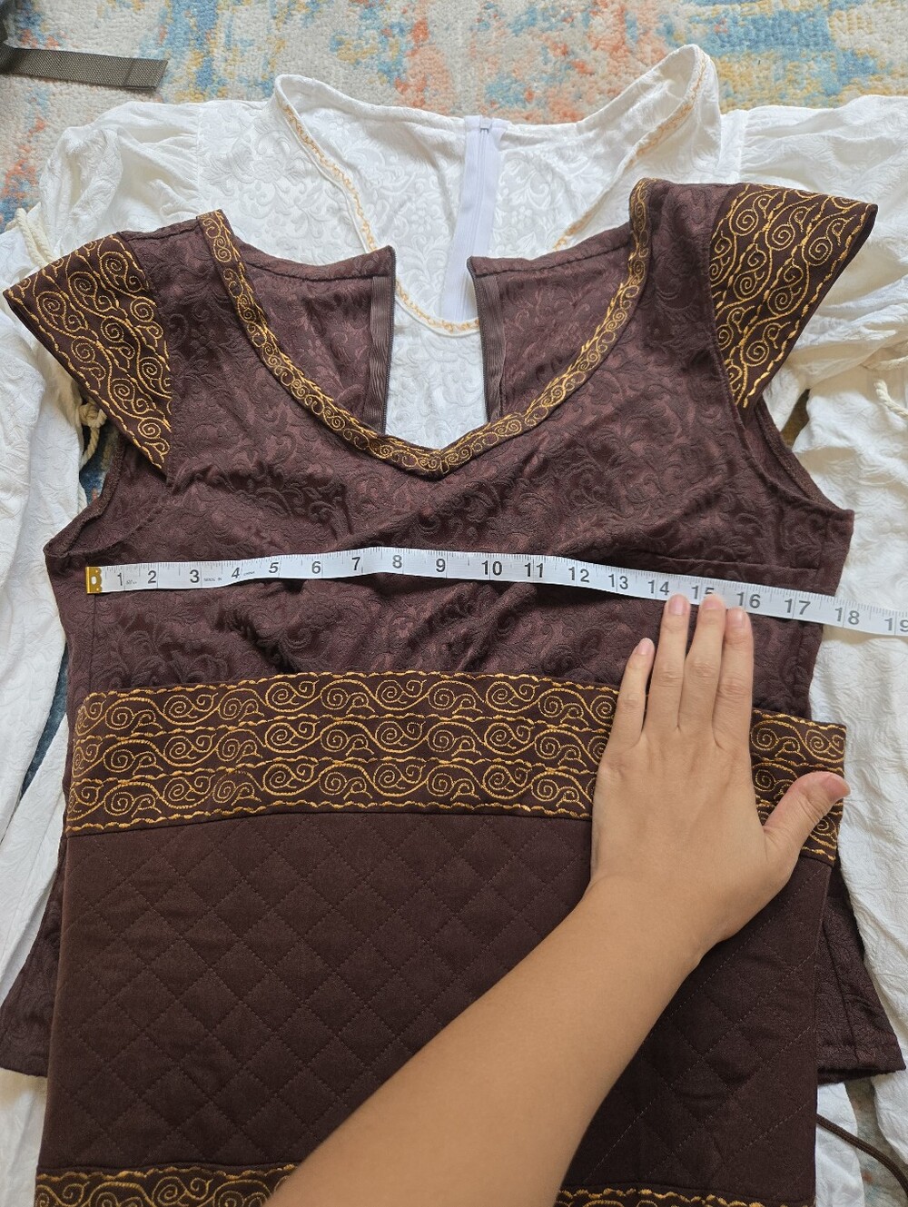 Eowyn Shieldmaiden Dress Lord Of The Rings Rohan Princess Cosplay Costume - Picture 8 of 12
